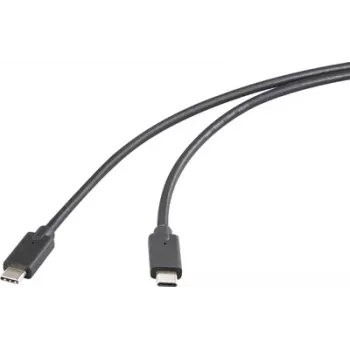 Renkforce USB-C -Displaykabel USB 3.2 Gen2x2 Plug 50.00 cm Czarny TPE jacket (RF-5501100)