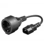 Microconnect PE130075 kabel zasilający czarny 0,23 m złącze C14
