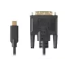 adapter kablowya wideo LANBERG CA-CMDV-10CU-0030-BK, USB Type-C na DVI-D, 3 m, czarny
