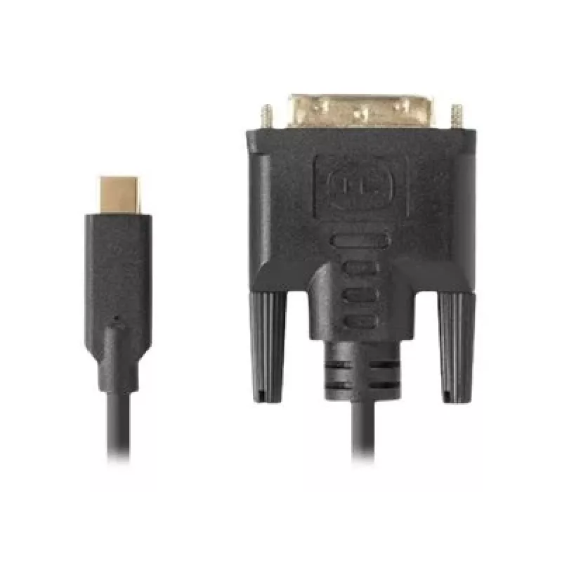 adapter kablowya wideo LANBERG CA-CMDV-10CU-0030-BK, USB Type-C na DVI-D, 3 m, czarny