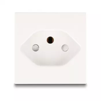 Uziemione gniazdo zasilania DELOCK Easy 45 T13 Szwajcaria 45×45 mm, 250 V / 10 A, białe