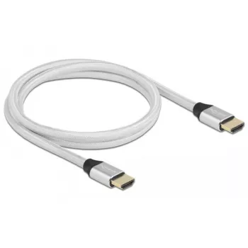 Kabel HDMI DeLOCK Ultra High Speed 48 Gb/s 8K 60 Hz srebrny 1 m