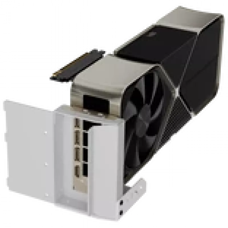 APNX Vertical GPU Mounting Kit GAZU-1045 Biały — pionowy uchwyt GPU do obudów PC, białe wykończenie