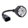 Zasilacz przejściowy QOLTEC 53906 IEC 320 C14 na SCHUKO 16A 250V