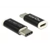 Delock - Adapter USB - 24-pin USB-C (M) na Micro-USB Typ B (Ż) - USB 3.1 - Czarny (65678)