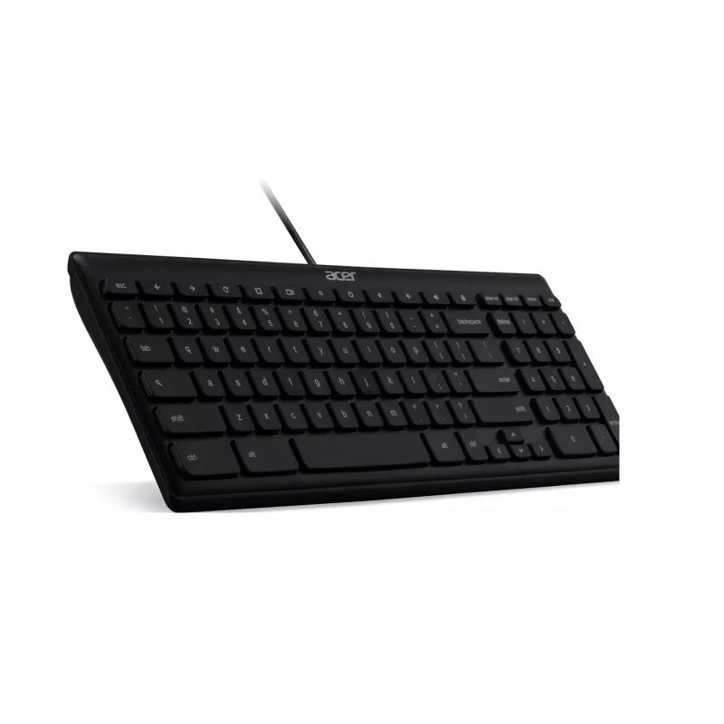 Przewodowa klawiatura USB Acer GP.KBD11.04F — Pełnowymiarowa QWERTY US International, czarna, kabel 1,45 m