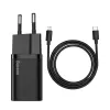 Ładowarka szybka Baseus Super Si 1C 20W z kablem USB-C na Lightning 1m (czarny)