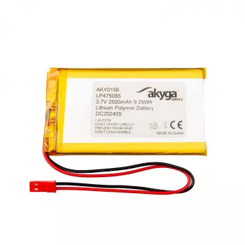 Akyga AKY0156 LP475085 akumulator Li-Po 3,7 V 2500 mAh, PCM, JST 2,54 2-pin, 150 mm