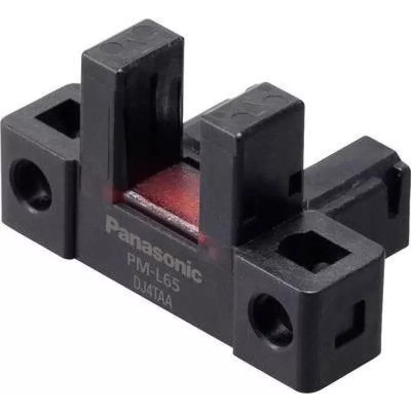 Widełkowy czujnik fotoelektryczny Panasonic PM-L65 typu L, przełączanie jasno/ciemno, 5–24 V DC