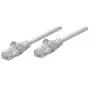 Intellinet Network kabel krosowy, Cat5e, 5m, szary, CCA, U/UTP, PVC, RJ45, pozłacane styki, bezzaczepowa, z osłoną, dożywotnia gwarancja