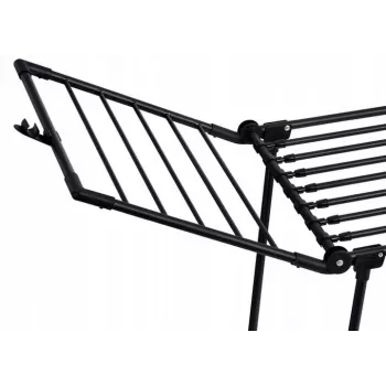 Suszarka na pranie PROMIS MONZA rozkładana duża czarna - składana wolnostojąca, H1160mm S2600mm G6000mm