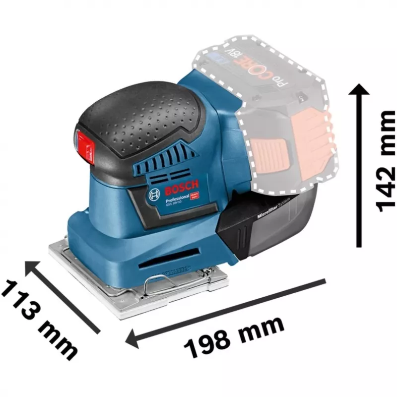 Bosch GSS 18V-10 Professional akumulatorowa szlifierka oscylacyjna