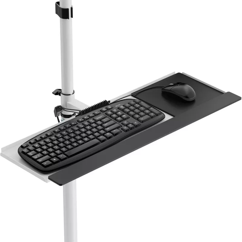 Wózek na laptopa Maclean MC-793, mobilne stanowisko komputerowe na kółkach, max 17-32 cale, max 20 kg