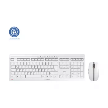 CHERRY Stream Desktop klawiatura Mysz w zestawie Biuro RF Wireless QWERTZ Niemiecki Biały