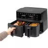 Podwójna frytkownica beztłuszczowa ProfiCook PCFR1295H — 2 pojemniki (5,5 L + 3,5 L), łącznie 9,0 L, 2700 W, front ze stali nierdzewnej