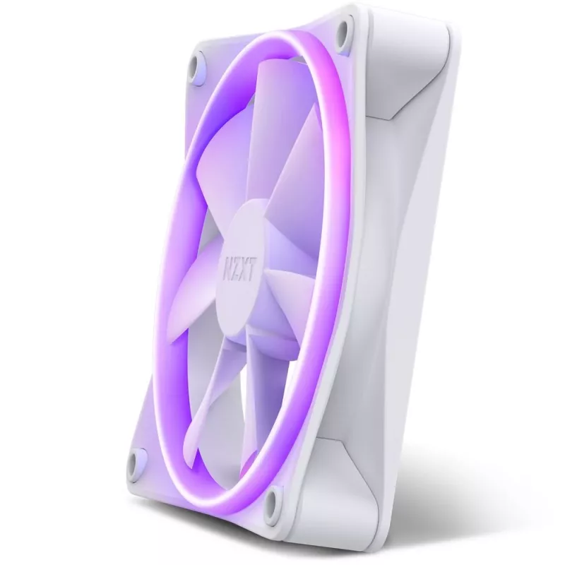 Wentylator obudowy NZXT F120 RGB 120 mm biały, 4-pin, 1800 RPM, 50.18 CFM, 18 diod LED