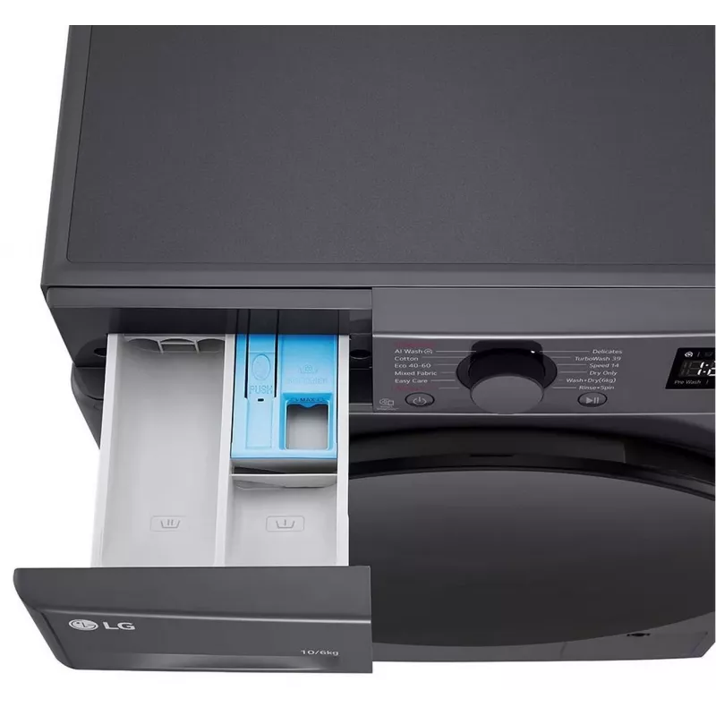 LG F4DR510S2M pralko-suszarka 10 kg / 6 kg 1400 obr./min czarna
