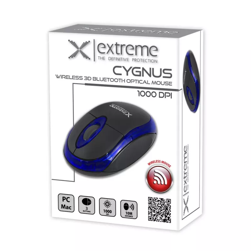 Cyngus Bluetooth bezprzewodowa mysz optyczna 3D niebieska