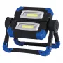 Lampa robocza RealPower 463617 naświetlacz, LED 10 W, 2 żarówki, bateria AA, IPX2, czarny