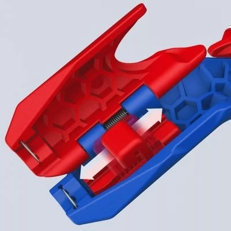 Narzędzie do zdejmowania izolacji Knipex ErgoStrip PV 16 95 03 do kabli PV, regulowany ogranicznik, ergonomiczna rękojeść