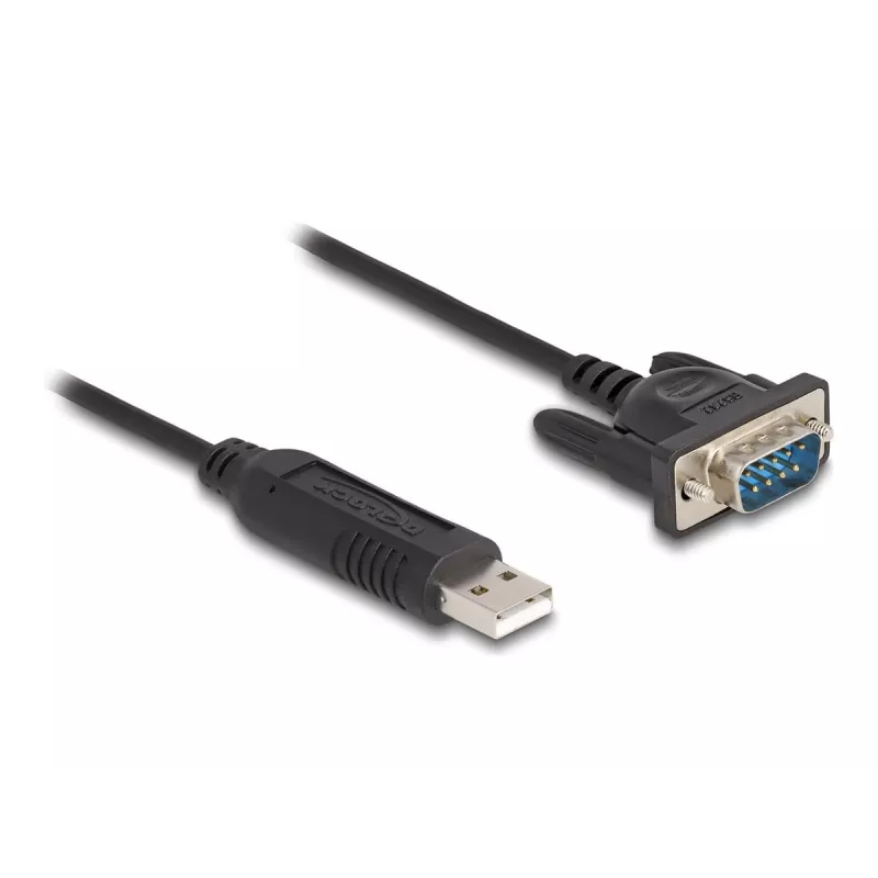 DeLOCK Adapter USB 2.0 na szeregowy RS-232 50 cm FTDI Czarny