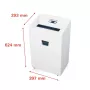 Niszczarka HSM Pure 420 — ścinkowa P-4, szerokość robocza 24 cm, pojemność 15 arkuszy, kosz 35 l, biały