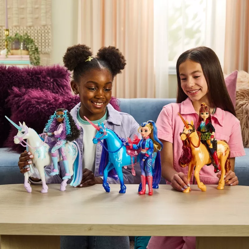 Lalka modowa Spinmaster Unicorn Academy Ava model 6072649 – lalka modowa z zestawem tematycznych ubrań i akcesoriów