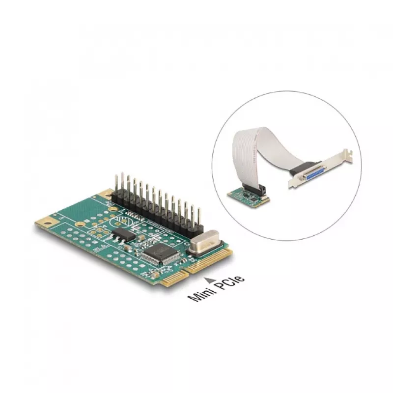 Wewnętrzna karta równoległa DeLOCK 95275 Mini PCI Express Zielona