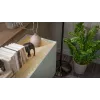 Komoda cama meble FELLINI 2000×400×700 mm, oliwkowa z blatem z dębu olejowanego, rama MDF