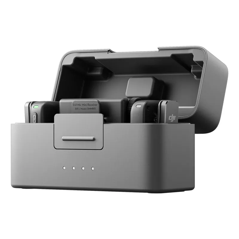 DJI Mic Mini (2 TX + 1 RX + etui ładujące) Zestaw mikrofonu bezprzewodowego - Ciemnoszary