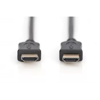Kabel połączeniowy Assmann HDMI High Speed, typ A M/M, 5,0 m, z Ethernetem, poprzednio HDMI 1.4, UL, czarny, złote styki (AK-330114-050-S)