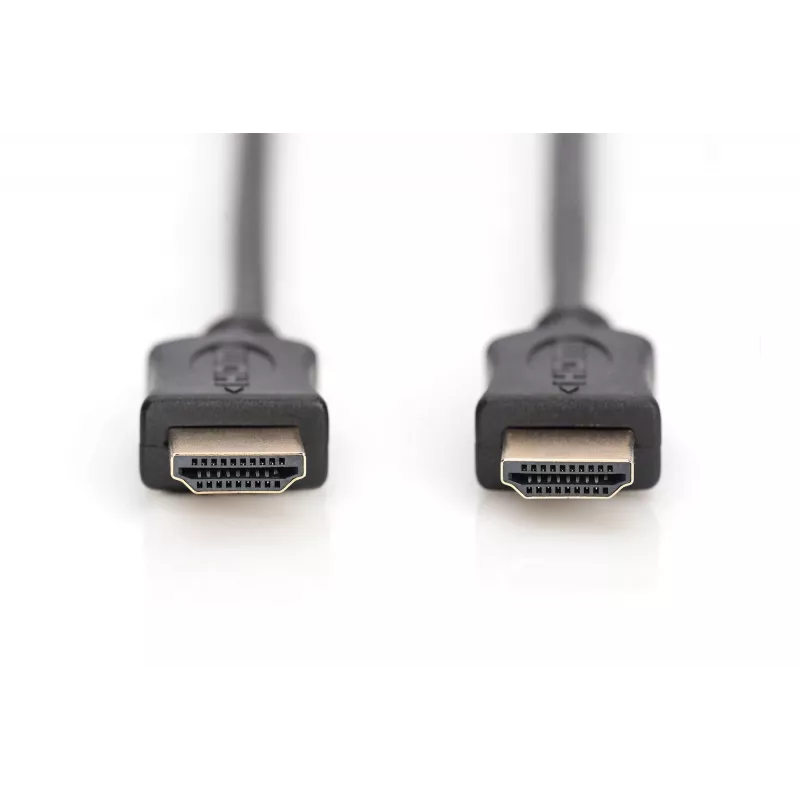 Kabel połączeniowy Assmann HDMI High Speed, typ A M/M, 5,0 m, z Ethernetem, poprzednio HDMI 1.4, UL, czarny, złote styki (AK-330114-050-S)