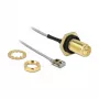 Kabel koncentryczny DeLOCK 89926 0,1 m SMA MHF I LK Czarny Szary