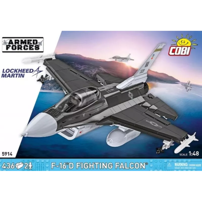Zestaw konstrukcyjny Cobi F-16D Fighting Falcon, 436 elementów, skala nieokreślona