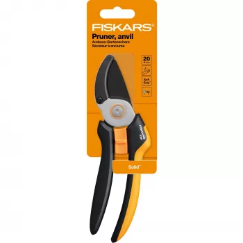 Sekator kowadełkowy Fiskars Solid L P361 czarno-pomarańczowy