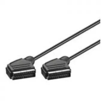 Wentronic Goobay Kabel Scart, czarny, 2 m - wtyk SCART (21-pin) > wtyk SCART (21-pin) (11703)