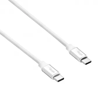 Kabel USB-C – USB-C Akyga AK-USB-41, USB 2.0, 60 W, 1,8 m, biały