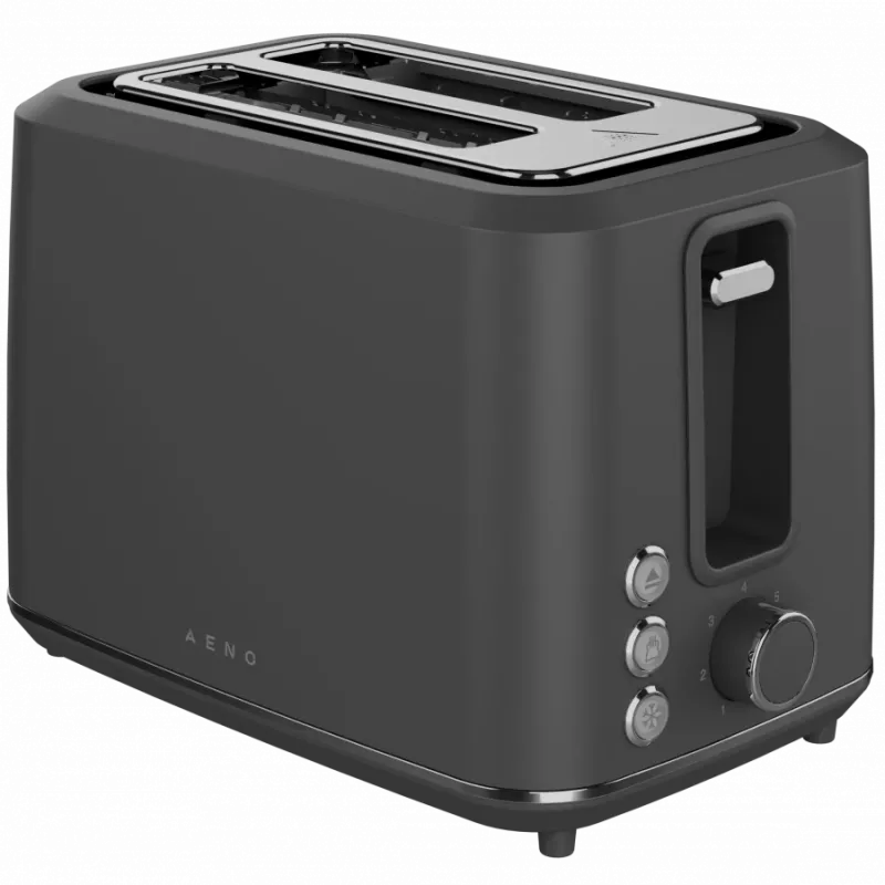 Toster elektryczny AENO ATS0001G — 2-szczelinowy, 220–240 V 50–60 Hz, 920–1080 W, 3 tryby, 7 poziomów opiekania, szary