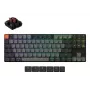 Mechaniczna klawiatura Keychron K1X-B3 — 80% formatu, USB + Bluetooth, QWERTY angielska, 87 klawiszy, RGB, szary