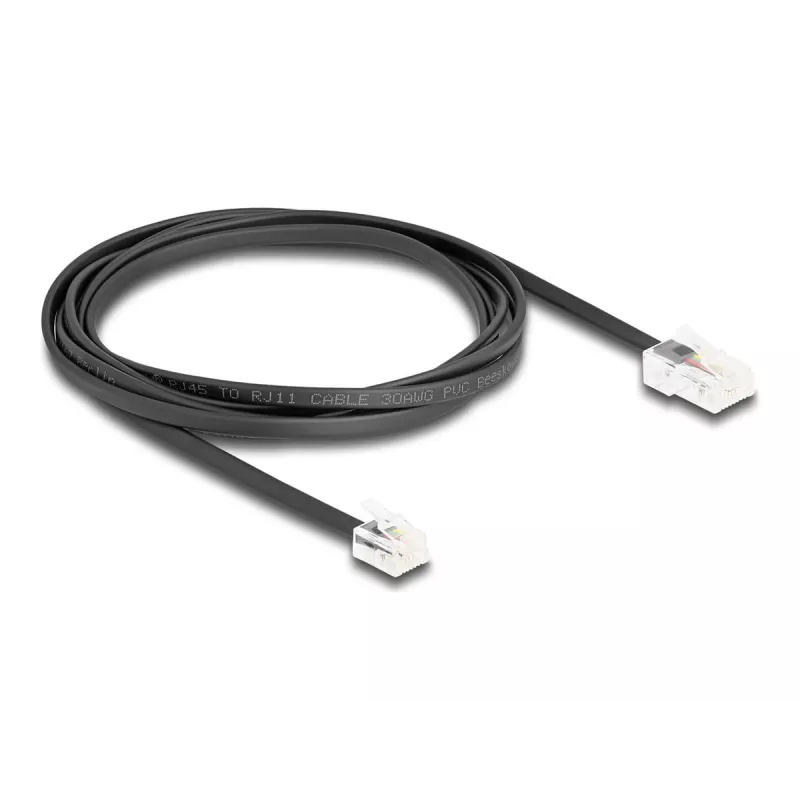 Kabel telefoniczny DeLOCK 88036 RJ45 do RJ11 2 m Czarny