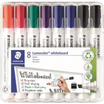 Marker do tablic suchościeralnych Staedtler 351 B WP8X, kolory mieszane, końcówka 2,0–5,0 mm