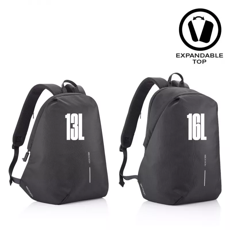 Plecak casualowy XDDESIGN Bobby Soft z komorą na notebooka 15,6 cala, 16 l, PET, czarny