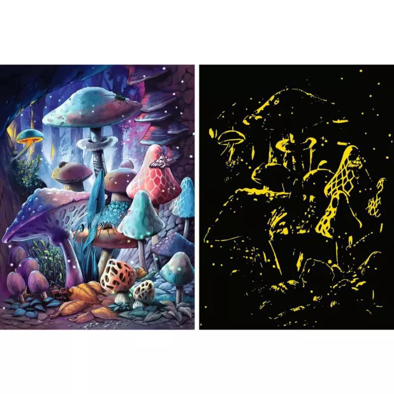 Puzzle Ravensburger Grzyby w świetle księżyca, świecące w ciemności, 500 elementów