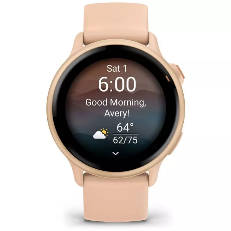 Garmin vívoactive 6 3,05 cm (1,2) AMOLED 42 mm Cyfrowy 390 x 390 pikseli Ekran dotykowy Różowy Wi-Fi GPS (satelitarny)