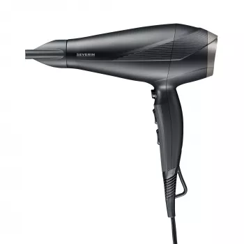 Suszarka do włosów SEVERIN HT0167 Czarny/Srebrny, 1600W, kompaktowa składana konstrukcja