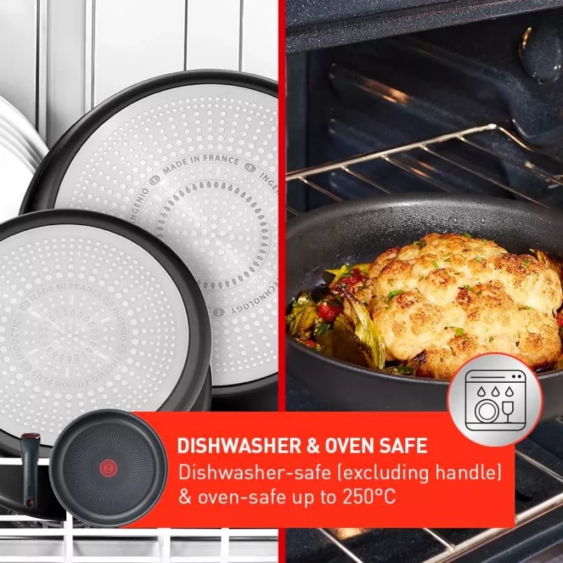 Zestaw garnków TEFAL, 4 szt. | L7649453 Ingenio Ultimate | 16/18/20 cm | Aluminium | Czarny