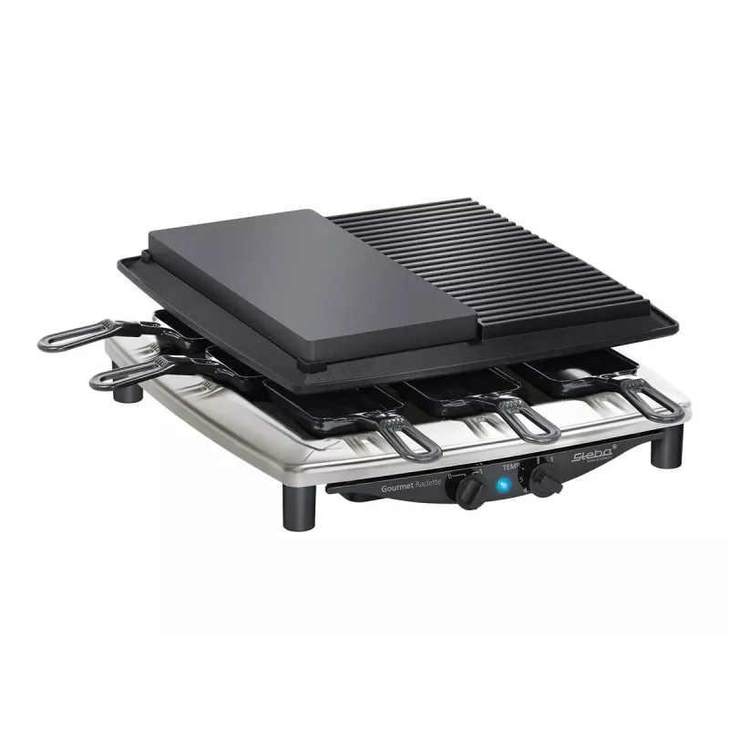 Grill stołowy Steba RC 4 Plus Deluxe Chrome Czarny 622300