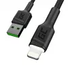 Kabel USB-A – Lightning zielony Cell KABGC12, 2 m, Lightning – USB A, czarny