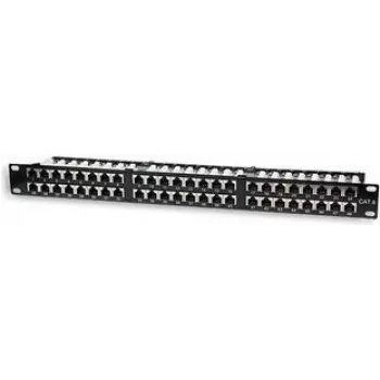 Intellinet Patch Panel, Cat5e, FTP, 48-portowy, 1U, ekranowany, bloki uderzeniowe 90° z wejściem od góry, czarny