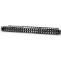 Intellinet Patch Panel, Cat5e, FTP, 48-portowy, 1U, ekranowany, bloki uderzeniowe 90° z wejściem od góry, czarny